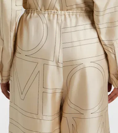 TOTEME Embroidered silk satin Bermuda shorts | Thumbnail 5 TOTEME Embroidered silk satin Bermuda shorts | Thumbnail 5