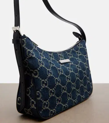 Gucci Lady Lunetta Small GG denim shoulder bag | Thumbnail 3 Gucci Lady Lunetta Small GG denim shoulder bag | Thumbnail 3