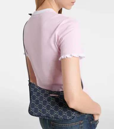 Gucci Lady Lunetta Small GG denim shoulder bag | Thumbnail 6 Gucci Lady Lunetta Small GG denim shoulder bag | Thumbnail 6