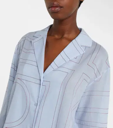 TOTEME Embroidered cotton-blend poplin pajama shirt | Thumbnail 3 TOTEME Embroidered cotton-blend poplin pajama shirt | Thumbnail 3