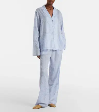 TOTEME Embroidered cotton-blend poplin pajama shirt | Thumbnail 4 TOTEME Embroidered cotton-blend poplin pajama shirt | Thumbnail 4