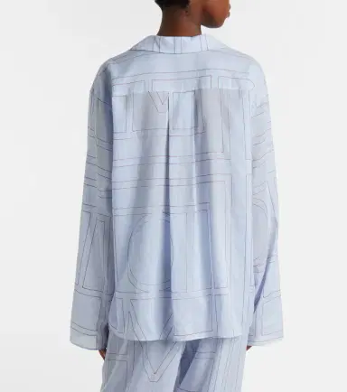 TOTEME Embroidered cotton-blend poplin pajama shirt | Thumbnail 5 TOTEME Embroidered cotton-blend poplin pajama shirt | Thumbnail 5
