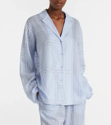 TOTEME Embroidered cotton-blend poplin pajama shirt | Thumbnail 6 TOTEME Embroidered cotton-blend poplin pajama shirt | Thumbnail 6