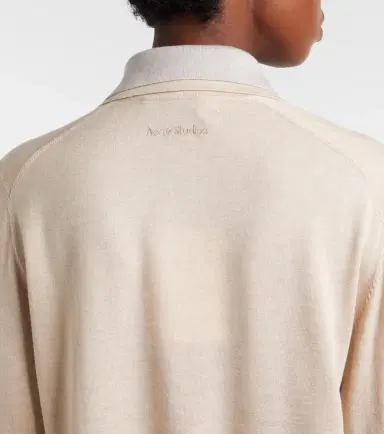 Acne Studios Silk, wool, and cashmere polo sweater | Thumbnail 4 Acne Studios Silk, wool, and cashmere polo sweater | Thumbnail 4
