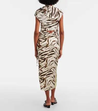 Ganni Printed organza wrap skirt | Thumbnail 2 Ganni Printed organza wrap skirt | Thumbnail 2