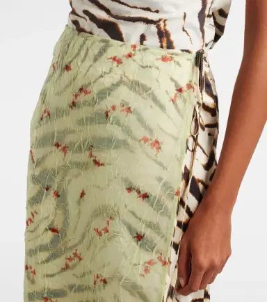Ganni Printed organza wrap skirt | Thumbnail 3 Ganni Printed organza wrap skirt | Thumbnail 3