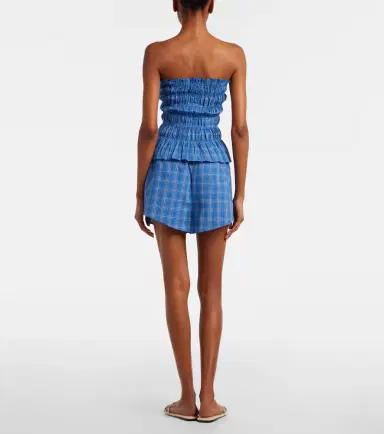 Faithfull Leya plaid cotton shorts | Thumbnail 2 Faithfull Leya plaid cotton shorts | Thumbnail 2