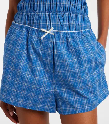 Faithfull Leya plaid cotton shorts | Thumbnail 3 Faithfull Leya plaid cotton shorts | Thumbnail 3