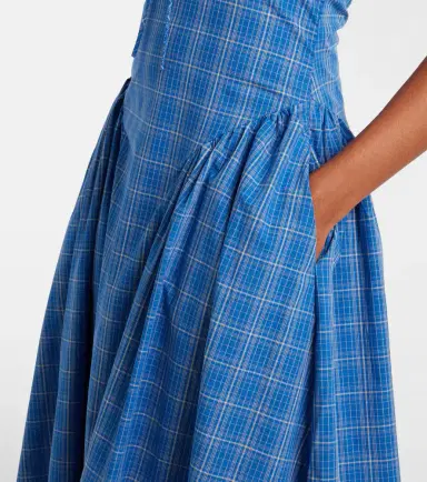 Faithfull Del Ros plaid halterneck cotton midi dress | Thumbnail 2 Faithfull Del Ros plaid halterneck cotton midi dress | Thumbnail 2