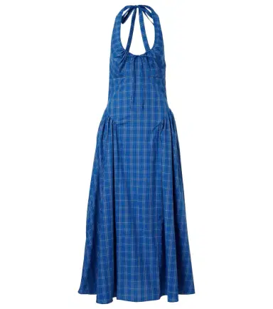 Faithfull Del Ros plaid halterneck cotton midi dress | Thumbnail 1 Faithfull Del Ros plaid halterneck cotton midi dress | Thumbnail 1