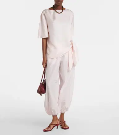 Loulou de Saison Mano silk satin top | Thumbnail 2 Loulou de Saison Mano silk satin top | Thumbnail 2