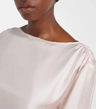 Loulou de Saison Mano silk satin top | Thumbnail 3 Loulou de Saison Mano silk satin top | Thumbnail 3