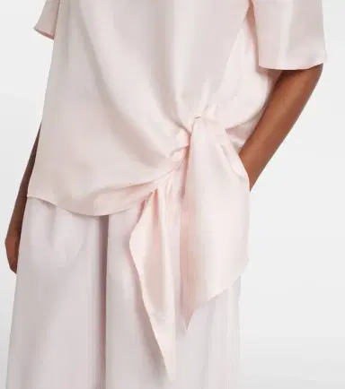 Loulou de Saison Mano silk satin top | Thumbnail 4 Loulou de Saison Mano silk satin top | Thumbnail 4