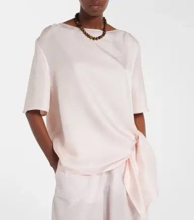 Loulou de Saison Mano silk satin top | Thumbnail 5 Loulou de Saison Mano silk satin top | Thumbnail 5