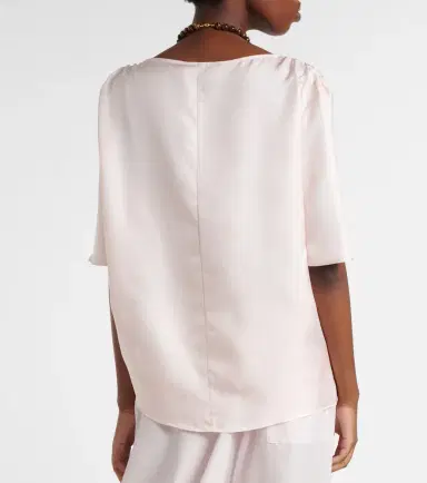 Loulou de Saison Mano silk satin top | Thumbnail 6 Loulou de Saison Mano silk satin top | Thumbnail 6