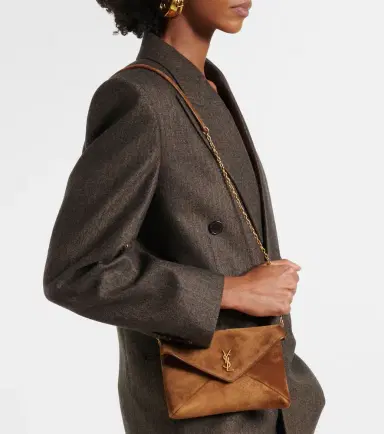 Saint Laurent Cassandre Small suede pouch | Thumbnail 6 Saint Laurent Cassandre Small suede pouch | Thumbnail 6