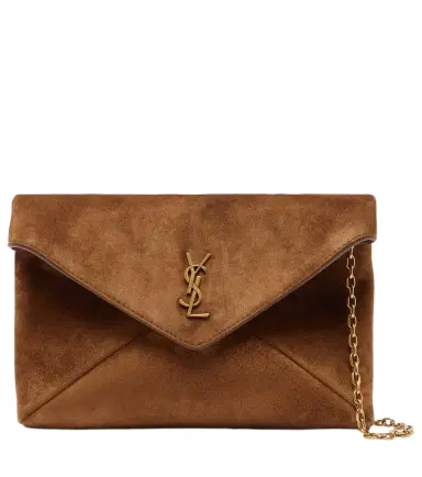 Saint Laurent Cassandre Small suede pouch | Thumbnail 1 Saint Laurent Cassandre Small suede pouch | Thumbnail 1