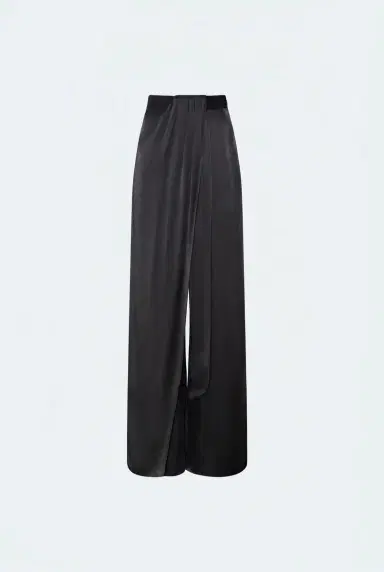 Lapointe Satin Draped Relaxed Pant | Thumbnail 4 Lapointe Satin Draped Relaxed Pant | Thumbnail 4