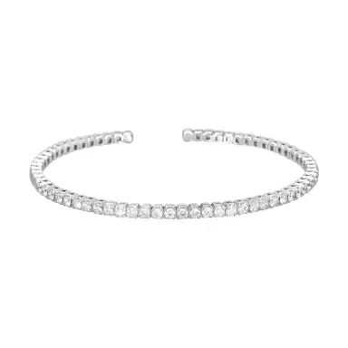 Mémoire Mémoire 18K White Gold Diamond Flexible Bangle Bracelet by The Solist | Thumbnail 1 Mémoire Mémoire 18K White Gold Diamond Flexible Bangle Bracelet by The Solist | Thumbnail 1