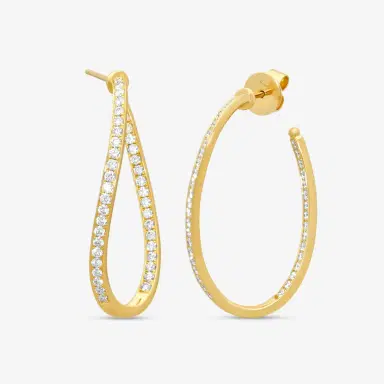 Mémoire Mémoire Channel Set 18K Yellow Gold Diamond Twist Hoop Earrings by The Solist | Thumbnail 2 Mémoire Mémoire Channel Set 18K Yellow Gold Diamond Twist Hoop Earrings by The Solist | Thumbnail 2