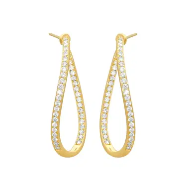 Mémoire Mémoire Channel Set 18K Yellow Gold Diamond Twist Hoop Earrings by The Solist | Thumbnail 1 Mémoire Mémoire Channel Set 18K Yellow Gold Diamond Twist Hoop Earrings by The Solist | Thumbnail 1