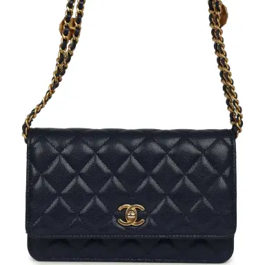 Chanel Chanel "Twist Your Buttons" Wallet On Chain WOC Navy Blue Shiny Caviar Antique Gold Hardware | Thumbnail 1 Chanel Chanel "Twist Your Buttons" Wallet On Chain WOC Navy Blue Shiny Caviar Antique Gold Hardware | Thumbnail 1