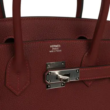 HERMÈS Hermes Birkin 30 Rouge H Togo Palladium Hardware | Thumbnail 7 HERMÈS Hermes Birkin 30 Rouge H Togo Palladium Hardware | Thumbnail 7