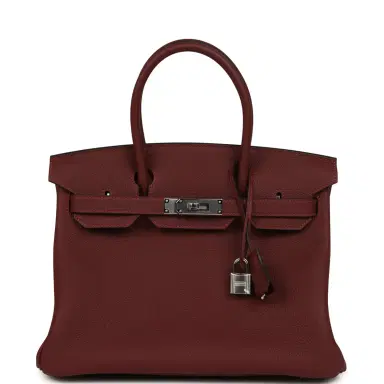 HERMÈS Hermes Birkin 30 Rouge H Togo Palladium Hardware | Thumbnail 1 HERMÈS Hermes Birkin 30 Rouge H Togo Palladium Hardware | Thumbnail 1