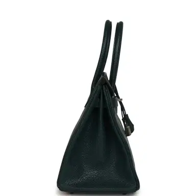 HERMÈS Hermes Birkin 30 Vert Cypress Chevre Coromandel Palladium Hardware | Thumbnail 3 HERMÈS Hermes Birkin 30 Vert Cypress Chevre Coromandel Palladium Hardware | Thumbnail 3