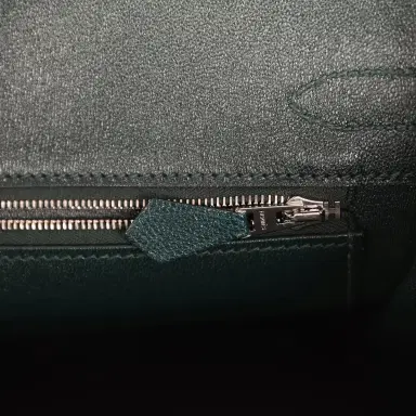 HERMÈS Hermes Birkin 30 Vert Cypress Chevre Coromandel Palladium Hardware | Thumbnail 9 HERMÈS Hermes Birkin 30 Vert Cypress Chevre Coromandel Palladium Hardware | Thumbnail 9