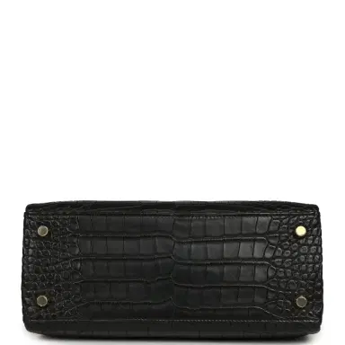 HERMÈS Hermes Kelly Retourne 25 Black Matte Alligator Gold Hardware | Thumbnail 6 HERMÈS Hermes Kelly Retourne 25 Black Matte Alligator Gold Hardware | Thumbnail 6