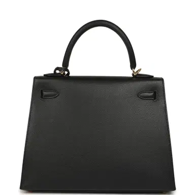 HERMÈS Hermes Kelly Sellier 25 Black Verso Madame Gold Hardware | Thumbnail 4 HERMÈS Hermes Kelly Sellier 25 Black Verso Madame Gold Hardware | Thumbnail 4