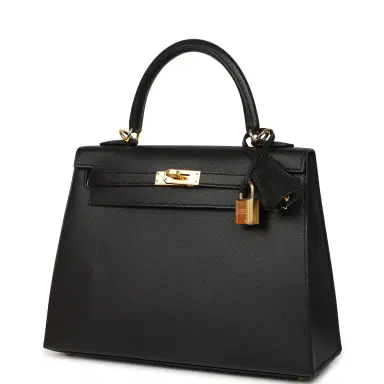 HERMÈS Hermes Kelly Sellier 25 Black Verso Madame Gold Hardware | Thumbnail 5 HERMÈS Hermes Kelly Sellier 25 Black Verso Madame Gold Hardware | Thumbnail 5