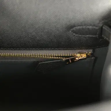 HERMÈS Hermes Kelly Sellier 25 Black Verso Madame Gold Hardware | Thumbnail 9 HERMÈS Hermes Kelly Sellier 25 Black Verso Madame Gold Hardware | Thumbnail 9