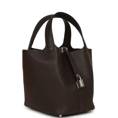 HERMÈS Hermes Picotin Lock 18 Ebene Barenia Faubourg Palladium Hardware | Thumbnail 2 HERMÈS Hermes Picotin Lock 18 Ebene Barenia Faubourg Palladium Hardware | Thumbnail 2