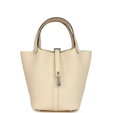 HERMÈS Hermes Picotin Lock 18 Nata Clemence Palladium Hardware | Thumbnail 1 HERMÈS Hermes Picotin Lock 18 Nata Clemence Palladium Hardware | Thumbnail 1