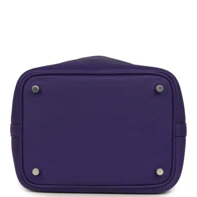 HERMÈS Hermes Picotin Lock 18 Purple Clemence Palladium Hardware | Thumbnail 6 HERMÈS Hermes Picotin Lock 18 Purple Clemence Palladium Hardware | Thumbnail 6
