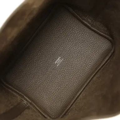 HERMÈS Hermes Picotin Lock 18 Vert Loden Clemence Palladium Hardware | Thumbnail 7 HERMÈS Hermes Picotin Lock 18 Vert Loden Clemence Palladium Hardware | Thumbnail 7