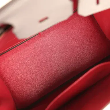 HERMÈS Hermes Special Order (HSS) Birkin 30 Etain and Rouge Grenat Togo Gold Hardware | Thumbnail 8 HERMÈS Hermes Special Order (HSS) Birkin 30 Etain and Rouge Grenat Togo Gold Hardware | Thumbnail 8