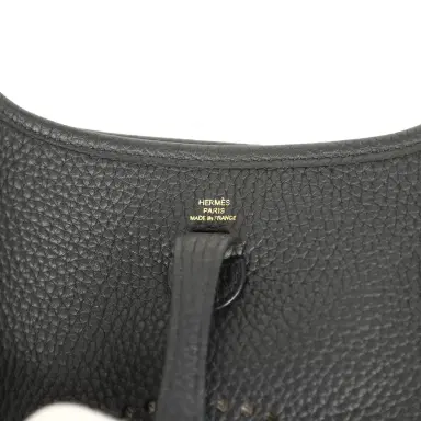 HERMÈS Pre-owned Hermes Evelyne TPM Black Clemence Gold Hardware | Thumbnail 7 HERMÈS Pre-owned Hermes Evelyne TPM Black Clemence Gold Hardware | Thumbnail 7