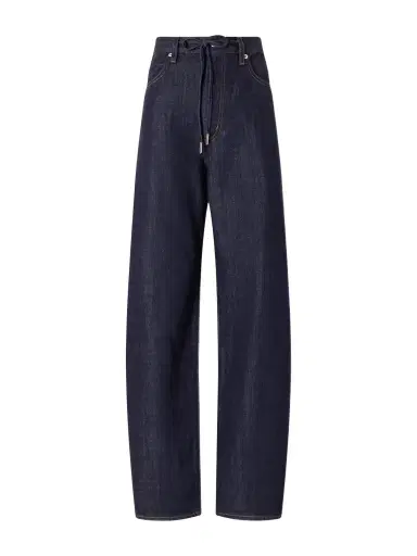 Frame The Off Duty Drawstring Bow High-rise Barrel-leg Jeans | Thumbnail 1 Frame The Off Duty Drawstring Bow High-rise Barrel-leg Jeans | Thumbnail 1