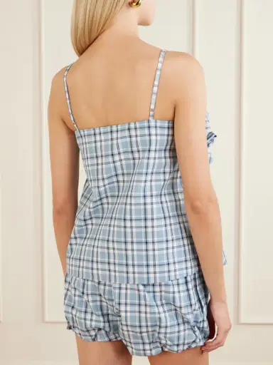 Acne Studios Tanessa Checked Cotton Blouse | Thumbnail 3 Acne Studios Tanessa Checked Cotton Blouse | Thumbnail 3