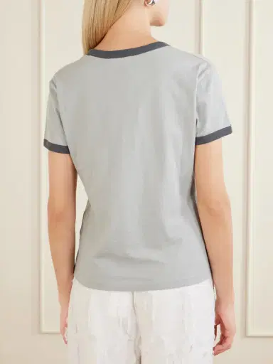 Acne Studios Etza Printed Cotton And Hemp-blend T-shirt | Thumbnail 4 Acne Studios Etza Printed Cotton And Hemp-blend T-shirt | Thumbnail 4