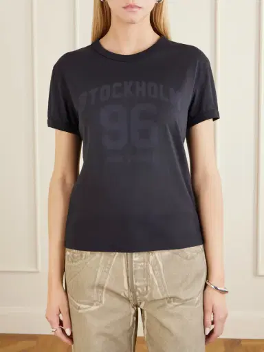 Acne Studios Etza College Printed Cotton-jersey T-shirt | Thumbnail 3 Acne Studios Etza College Printed Cotton-jersey T-shirt | Thumbnail 3