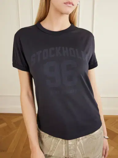 Acne Studios Etza College Printed Cotton-jersey T-shirt | Thumbnail 5 Acne Studios Etza College Printed Cotton-jersey T-shirt | Thumbnail 5
