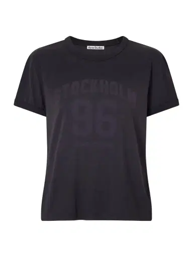 Acne Studios Etza College Printed Cotton-jersey T-shirt | Thumbnail 1 Acne Studios Etza College Printed Cotton-jersey T-shirt | Thumbnail 1