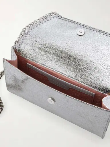 Stella McCartney The Falabella Crinkled Metallic Chain Wallet | Thumbnail 6 Stella McCartney The Falabella Crinkled Metallic Chain Wallet | Thumbnail 6