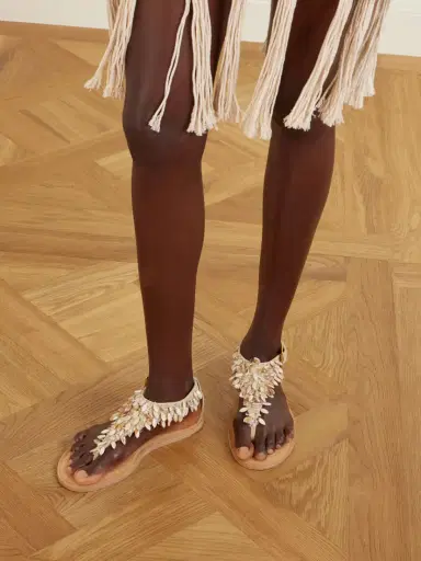 Balmain Runway Bead-embellished Suede Sandals | Thumbnail 2 Balmain Runway Bead-embellished Suede Sandals | Thumbnail 2