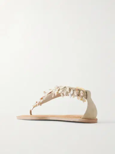 Balmain Runway Bead-embellished Suede Sandals | Thumbnail 3 Balmain Runway Bead-embellished Suede Sandals | Thumbnail 3