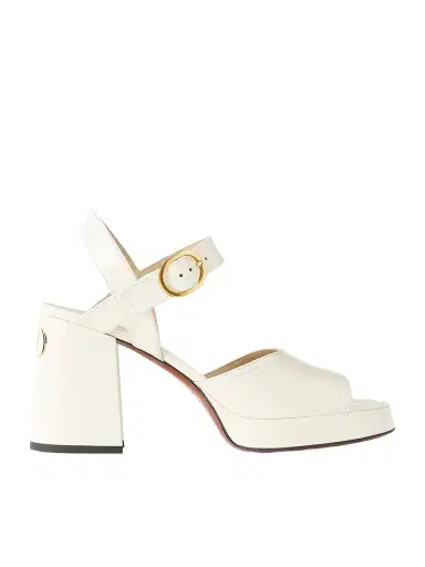 Valentino Garavani Fawcette Leather Mid-heel Sandals | Thumbnail 1 Valentino Garavani Fawcette Leather Mid-heel Sandals | Thumbnail 1
